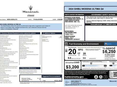 New 2024 Maserati Ghibli Modena Ultima Q4 image 25