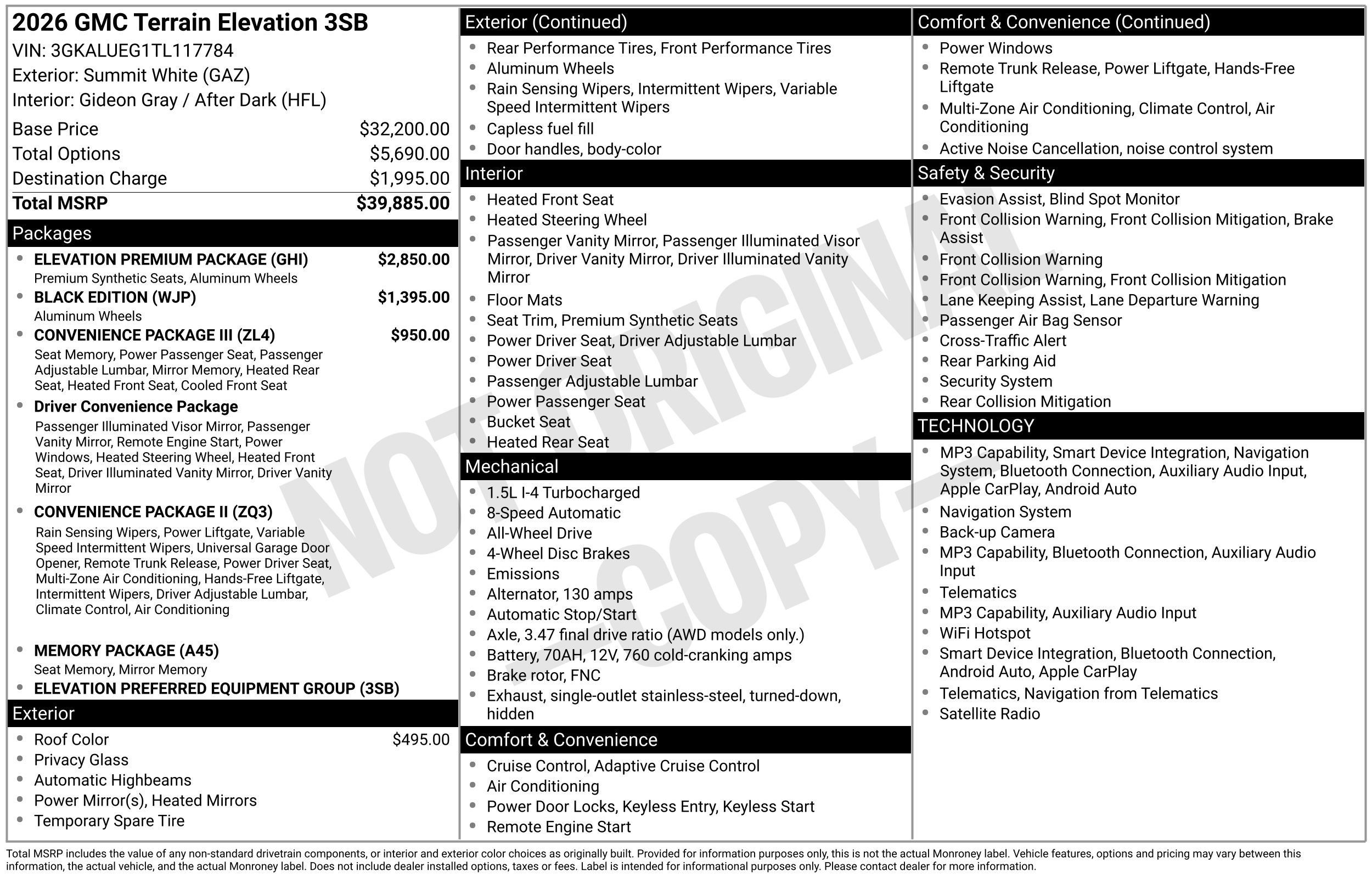 Used 2026 GMC Terrain Elevation w/ Elevation Premium Package AWD/4WD image 16