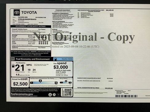 New 2025 Toyota Tacoma SR5 image 16