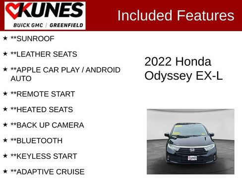 Used 2022 Honda Odyssey EX-L image 2