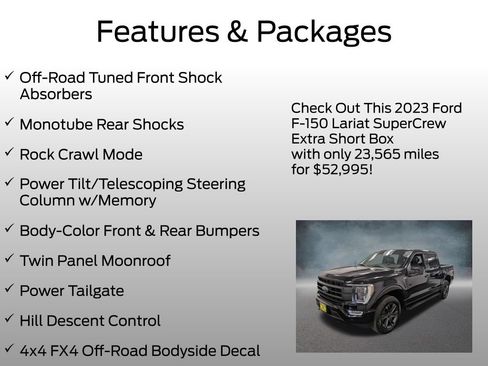 Certified 2023 Ford F150 Lariat w/ Equipment Group 502A High AWD/4WD image 8