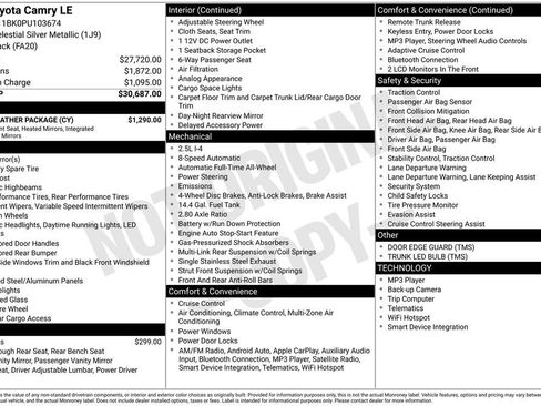 Used 2023 Toyota Camry LE w/ Cold Weather Package image 5