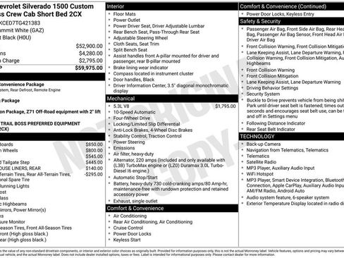 Used 2026 Chevrolet Silverado 1500 Custom Trail Boss AWD/4WD image 7