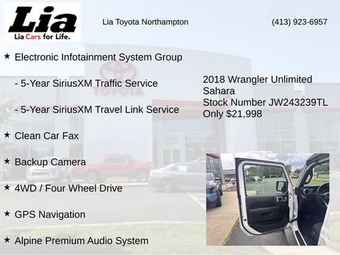 Used 2018 Jeep Wrangler Unlimited Sahara AWD/4WD image 21