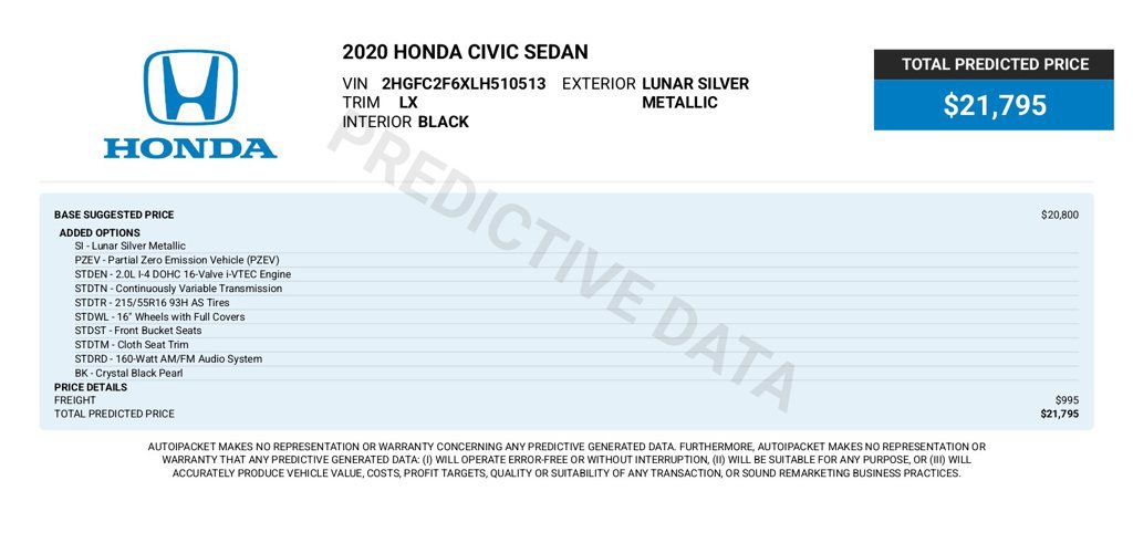 Used 2020 Honda Civic LX image 6