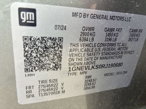 Used 2024 Chevrolet Traverse RS w/ LPO, Floor Liner Package AWD/4WD image 14