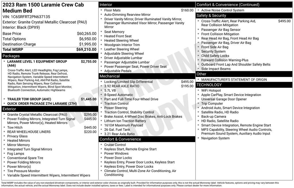 Used 2023 RAM 1500 Laramie AWD/4WD image 3