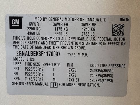 Used 2015 Chevrolet Equinox LT w/ Driver Convenience Package FWD image 33