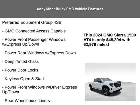 Used 2024 GMC Sierra 1500 AT4 w/ Technology Package image 12