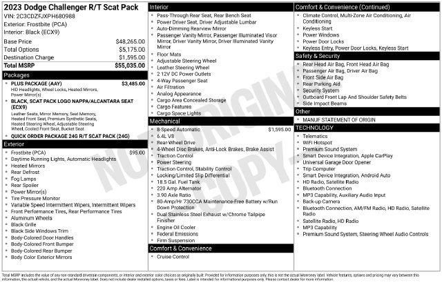 Used 2023 Dodge Challenger R/T Scat Pack w/ Plus Package RWD image 39