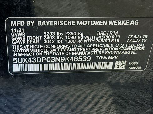 Used 2022 BMW X3 sDrive30i w/ Convenience Package RWD image 12