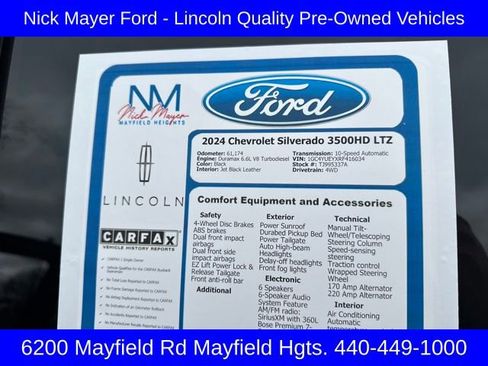 Used 2024 Chevrolet Silverado 3500 LTZ w/ LTZ Convenience Package image 16