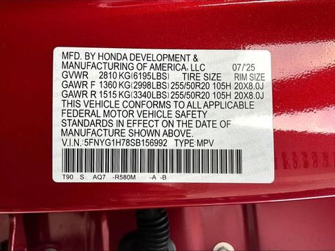 New 2025 Honda Pilot Touring image 33