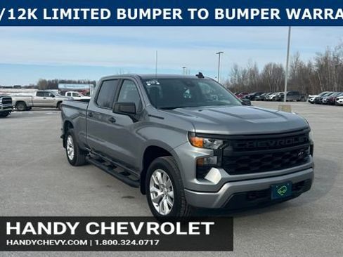 Certified 2023 Chevrolet Silverado 1500 Custom w/ LPO, Dark Essentials Package AWD/4WD image 1