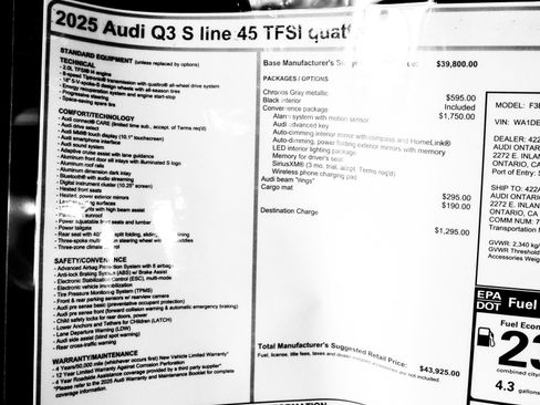 New 2025 Audi Q3 2.0T Premium image 33