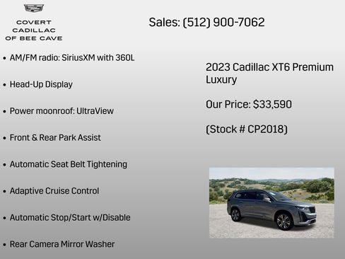 Certified 2023 Cadillac XT6 Premium Luxury w/ Technology Package AWD/4WD image 32