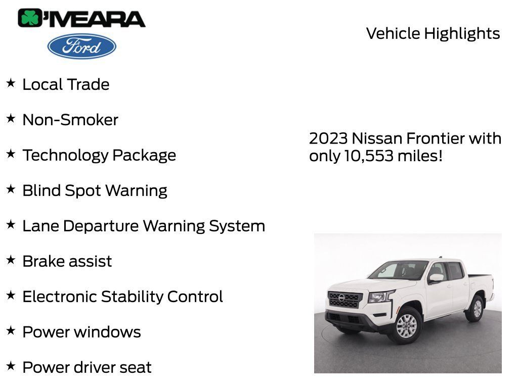 Used 2023 Nissan Frontier SV w/ Technology Package AWD/4WD image 7