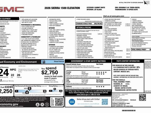 New 2026 GMC Sierra 1500 Elevation w/ Elevation Premium Package AWD/4WD image 4