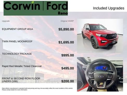 Certified 2023 Ford Explorer ST w/ Equipment Group 401A AWD/4WD image 3