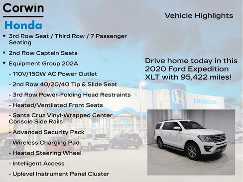 Used 2020 Ford Expedition XLT w/ Equipment Group 202A AWD/4WD image 7