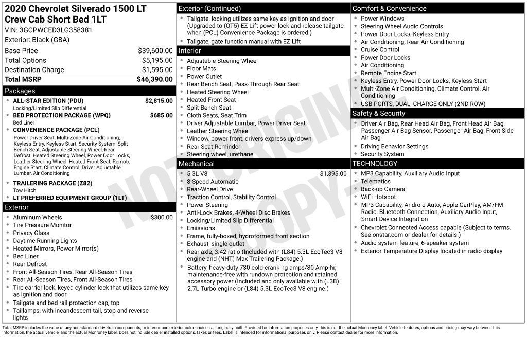 Used 2020 Chevrolet Silverado 1500 LT w/ All-Star Edition RWD image 23