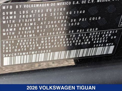 Certified 2026 Volkswagen Tiguan S FWD image 24