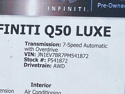 Certified 2023 INFINITI Q50 Luxe AWD/4WD image 35