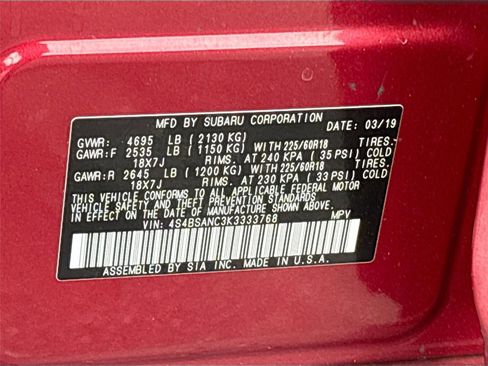 Used 2019 Subaru Outback 2.5i Limited image 34