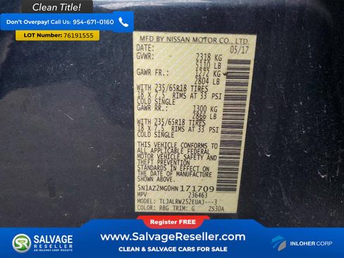 Used 2017 Nissan Murano SL image 17