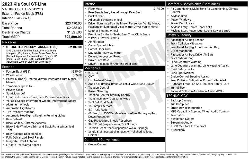 Used 2023 Kia Soul GT-Line w/ GT-Line Technology Package FWD image 44