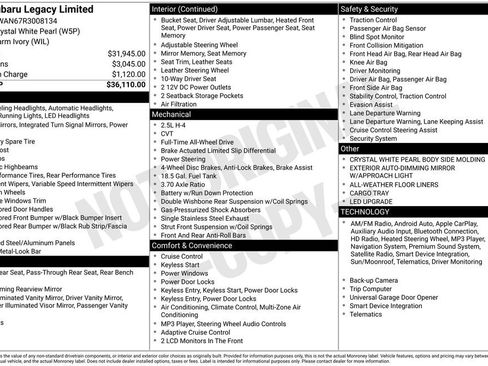 Used 2024 Subaru Legacy Limited image 43