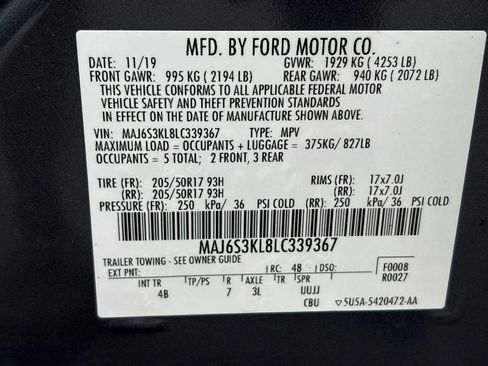 Used 2020 Ford EcoSport Titanium AWD/4WD image 34
