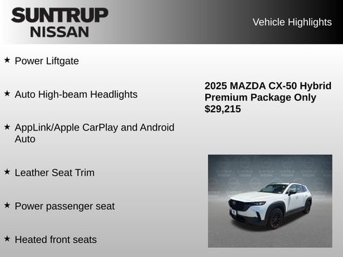 Used 2025 MAZDA CX-50 AWD 2.5 Hybrid w/ Premium Pkg image 16