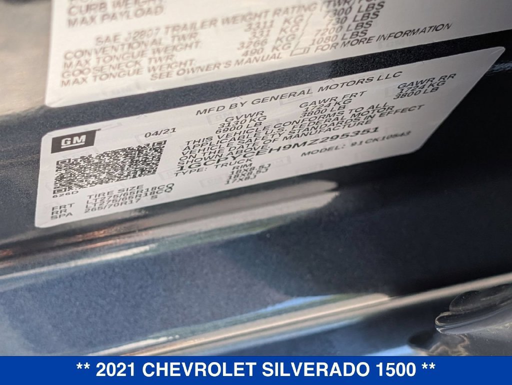Used 2021 Chevrolet Silverado 1500 Custom Trail Boss w/ Safety Confidence Package AWD/4WD image 34
