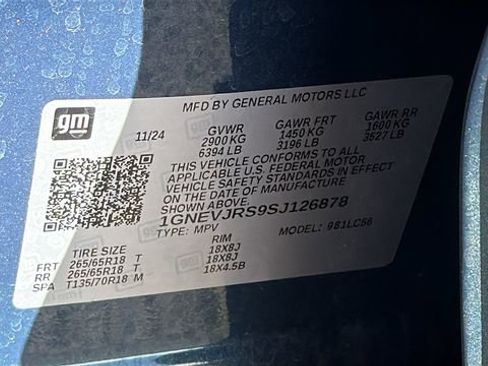 Certified 2025 Chevrolet Traverse Z71 w/ LPO, Floor Liner Package image 11