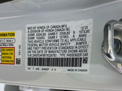 Certified 2026 Honda Civic Sport image 38
