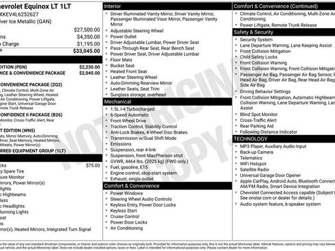 Used 2020 Chevrolet Equinox LT w/ Sport Edition FWD image 60