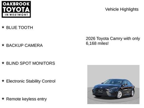 Certified 2026 Toyota Camry LE FWD image 6