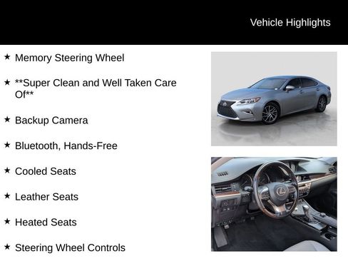 Used 2016 Lexus ES 350 w/ Premium Package w/Wood Trim image 11