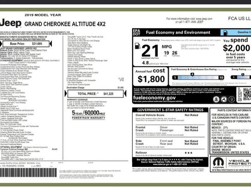 Used 2019 Jeep Grand Cherokee Altitude RWD image 2