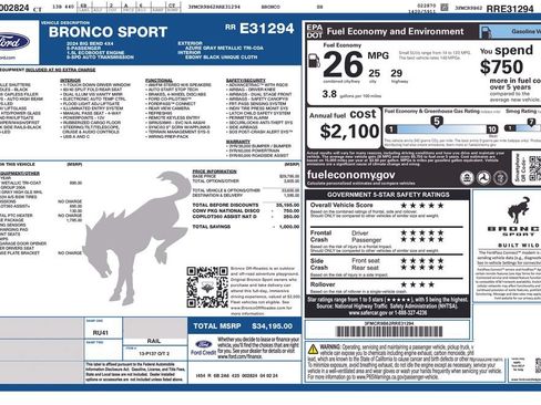 Used 2024 Ford Bronco Sport Big Bend w/ Convenience Package AWD/4WD image 5