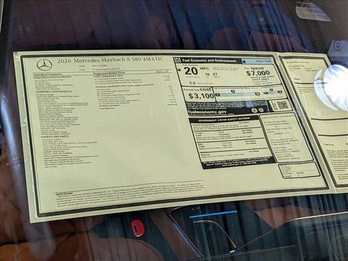 New 2026 Mercedes-Benz Maybach S 580 4MATIC image 18