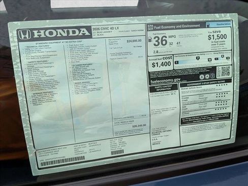 New 2026 Honda Civic LX image 17