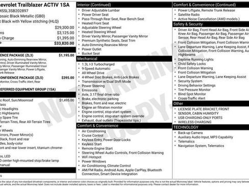 New 2025 Chevrolet TrailBlazer ACTIV w/ Convenience Package AWD/4WD image 31