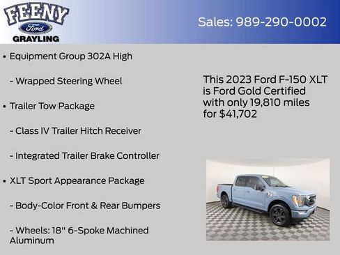 Certified 2023 Ford F150 XLT w/ Equipment Group 302A High image 16