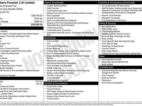 Used 2016 Subaru Forester 2.5i Limited image 38