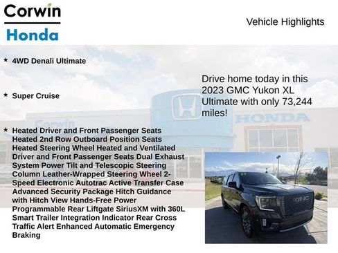 Used 2023 GMC Yukon XL Denali Ultimate AWD/4WD image 6