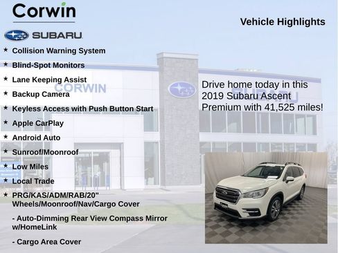 Used 2019 Subaru Ascent Premium w/ Popular Package #2 AWD/4WD image 6