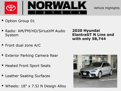 Used 2020 Hyundai Elantra GT N Line FWD image 10