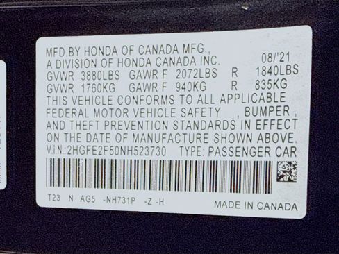 Used 2022 Honda Civic Sport image 40